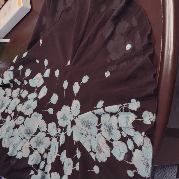 Studio Y Y2K Floral V-Neck Dress in Brown and Blue size 7/8 - Picture 15 of 16